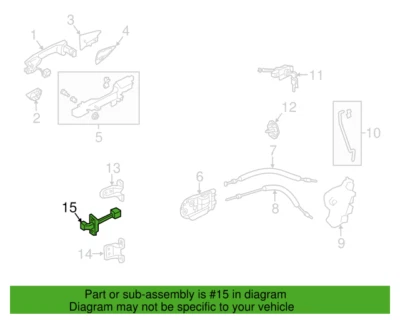 Honda 72380-TZ3-A01 Left Front Door Check for 15-20 Acura TLX New Genuine - Image 1 of 2