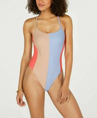 Hula Honey Junior X-Large Blue Color block Cheeky X-Back 1-Piece Swimsuit NWT XL - Image 1 of 4