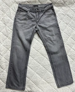 INC men size 34X30 slim straight cut gray denim jeans - Picture 1 of 9
