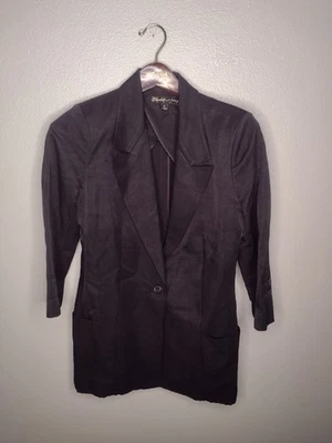 Chaqueta Blazer Elizabeth and James Grande Slounchy 6 Negra Manga 3/4 A14 Foto 1 de 4