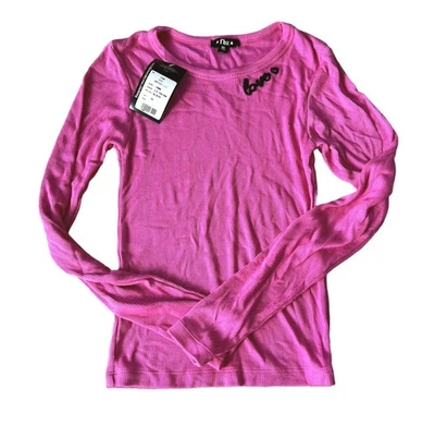 Цветы на Zoe ребристый длинным рукавом Топ в розовый - Изображение 1 из 4