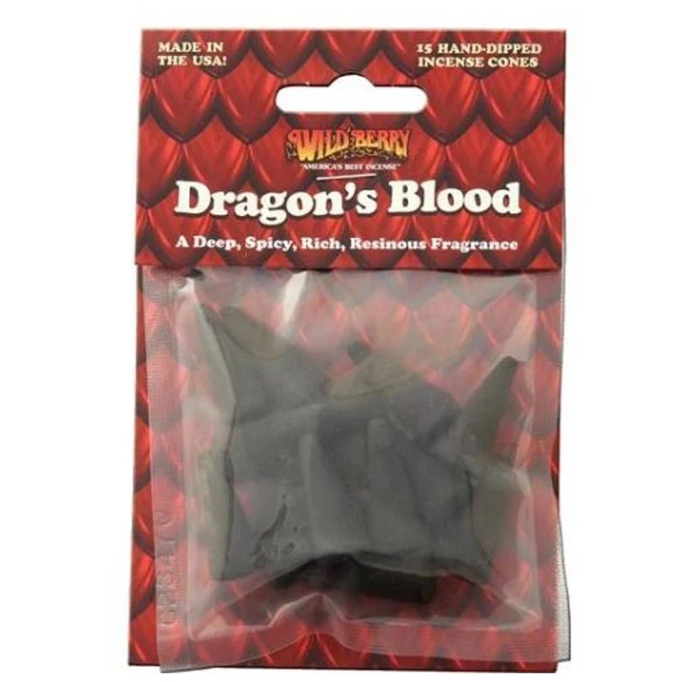Paquete de 15 conos de incienso de sangre Wild Berry Dragons Foto 1 de 1