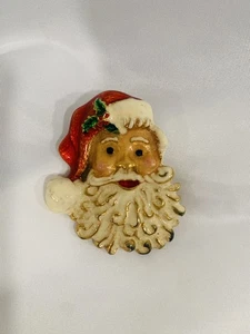 Vintage Christopher Radko Santa Brosche Anstecknadel 2 Zoll - Bild 1 von 2