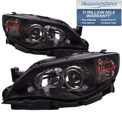 Fits 08-11 Subaru Impreza 09 Outback Sport Headlights Halogen Performance Lens - Image 1 of 4