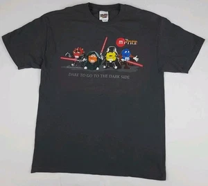 Vintage Y2k 2006 M&Ms Star Wars Cartoon Print T-Shirt Dark Side Movie Film LESEN* - Bild 1 von 6