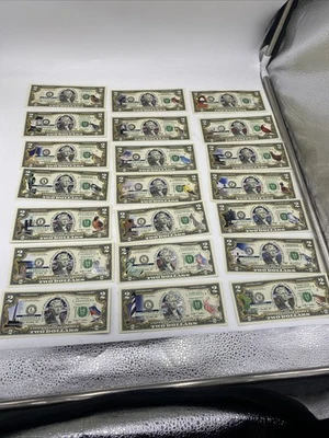 Lot of 21 Two Dollar Bill Uncirculated $2 Bill For Bird Lovers - Image 1 of 4