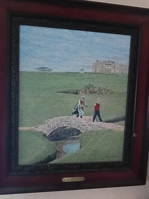 Jack Nicklaus Walking Off At Augusta Оригинальная Единственная в Своем роде Картина, Без Лито,  - Изображение 1 из 4