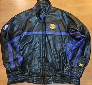 VTG Los Angeles Lakers Pro Player NBA Men's Leather Jacket size XL  - Picture 1 of 12