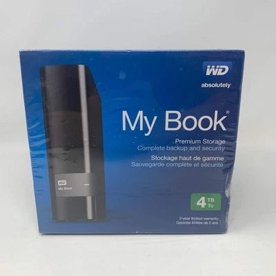 New WD My Book 4TB Desktop External Hard Drive WDBFJK0040HBK-NESN - Image 1 of 4