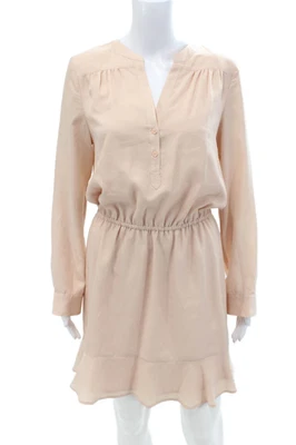 Mini Vestido Rosa Joie Para Mujer Mangas Largas Cintura Ajustada En Niveles Talla S Foto 1 de 4