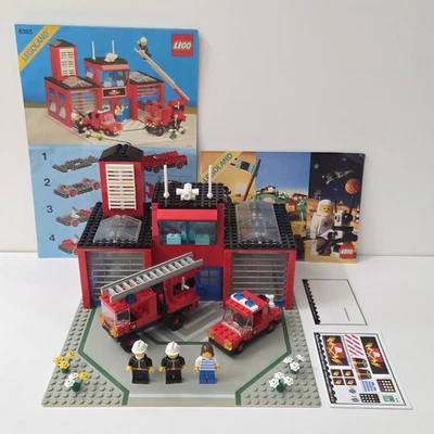 Vintage LEGO TOWN 6385 Fire House 1 100% Parts Complete w Manuals EUC! - Image 1 of 4