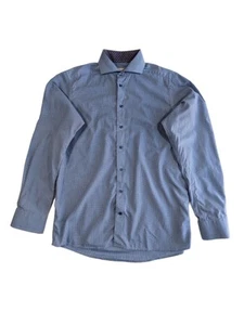 Eton Men's Formal Shirt Blue Size Large Contemporary Fit Long Sleeve VGC - Picture 1 of 7