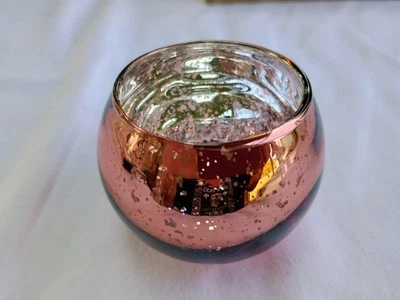 12 candelabros votivos redondos de vidrio mercurio rosa candelabro bodas centros de mesa  Foto 1 de 4