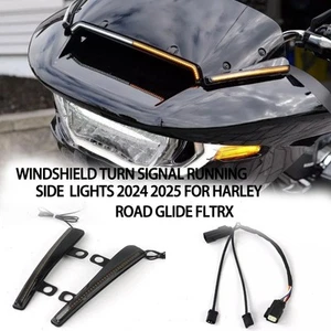 PARABRISAS INTERMITENTES LUCES LATERALES PARA HALREY ROAD GLIDE FLTRX 2024 25 - Imagen 1 de 11