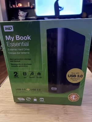WD My Book 2TB External Hard Drive Storage USB 3.0 File Backup & Storage - Image 1 of 4
