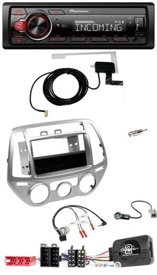Pioneer MP3 Lenkrad CD DAB USB Autoradio für Hyundai i20 2012-2014 silber man. K - Bild 1 von 4