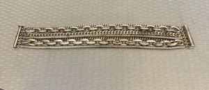 vintage M J Savitt Sterling Silver Multi Chain Bracelet 7” thick chunky 72g - Picture 1 of 13