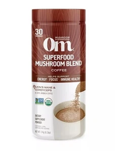 OM Mushroom Superfood Coffee Blend Mushroom Powder, 6.24 Ounce Canister, 30 Serv - Picture 1 of 8