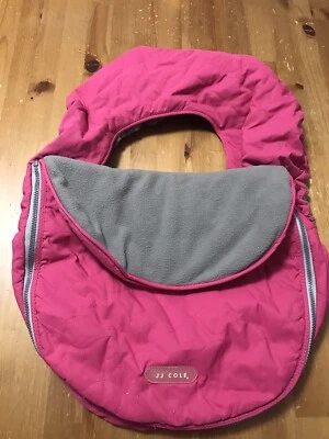 JJ Cole Rosa Paquete Me Asiento de Coche Coche Cochecito Cubierta Vellón Cremallera Alrededor Bebé Niña Foto 1 de 4