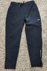 Pantalones de chándal Legends para hombre L 30"x27" negros ligeros atléticos de nailon elásticos - Imagen 1 de 9