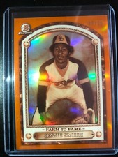 2020 BOWMAN CHROME FARM TO FAME ORANGE REFRACTOR OZZIE SMITH /25 PADRES CASE HIT