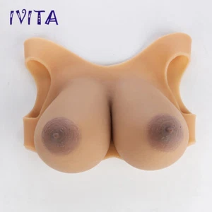 IVITA 8XL G Tasse Big Areola Silikon Oval Brüste gefälschte Boobs für Crossdresser - Bild 1 von 12