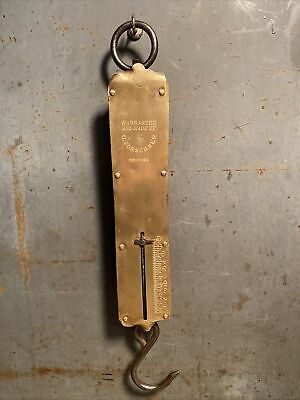 Antique Brass Scale By C. Forschner Type 34 For Butchers And General Stores 80lb • 15.36$