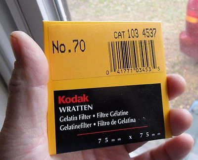Best FILTER for B&W INFRARED photography NEW-SEALED Wratten 70 3x3" long pass - Image 1 of 3