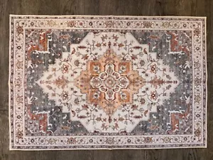 BOHO Washable Area Rug Entryway 2' x 3' Low Pile Accent Kitchen Bathroom Bedroom - Picture 1 of 6