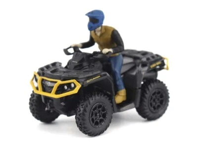 Can-Am Outlander XT-P 1000R cinza, preto e amarelo fundido escala 1:32 modelo 60006 - Imagem 1 de 4