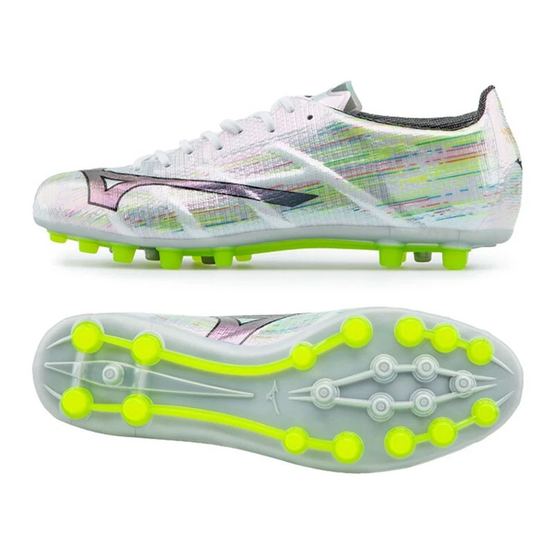 Mizuno Alpha II Elite AG P1GA256309 Silver Mens Football Shoes Soccer Boots