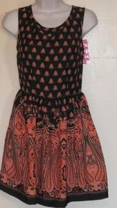 New Nwt UP Ultra Pink juniors sz XS black orange dress Beautiful j111 - Picture 1 of 4