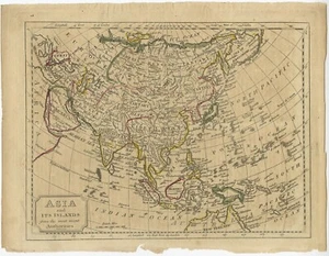 Mapa antiguo de Asia de Topham (c.1810) - Imagen 1 de 1