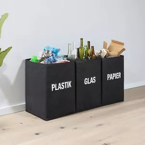 Mülltrennsystem Mülleimer Abfalleimer Müllbehälter mit 3 Fächern - Bild 1 von 3