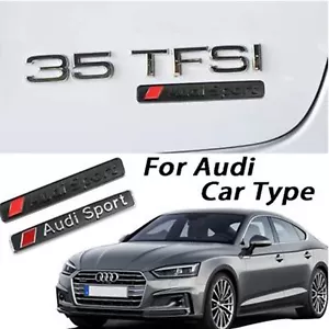 3D ABS Sport Emblem 3D Sticker Badge Audi Sport Fits Audi A4 A5 Q3 Q5 Q7 Q8 - Foto 1 di 4