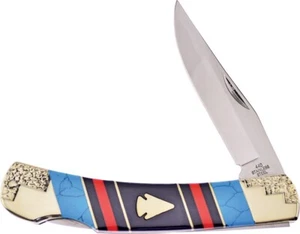 Frost Cutlery Lockback Assorted Stone Handle Folding Knife - SHS-536AH5 - Picture 1 of 1