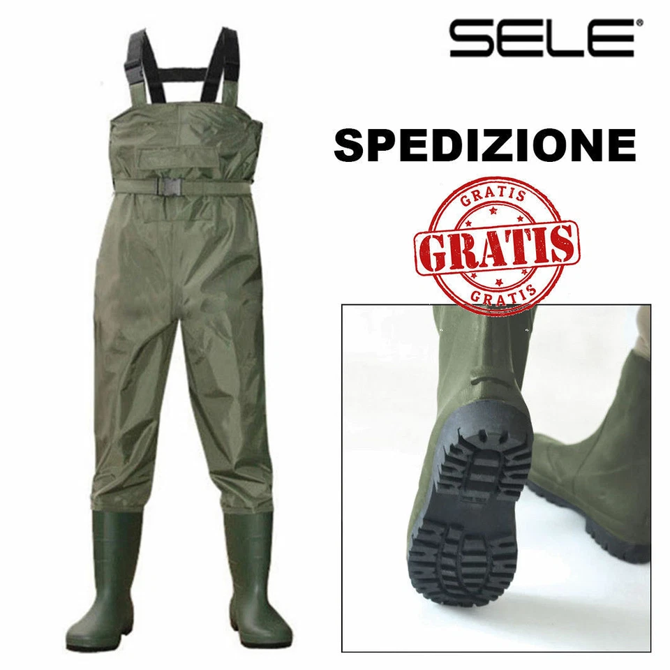 Scafandro da Pesca SELE PVC WADERS Polyestere con Stivale in SUPER OFFERTA HOBBY - Immagine 1 di 1
