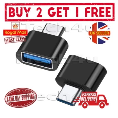 Type C to USB Adapter 3.0 USB-C 3.1 Male OTG A Female Data Connector Converters - Image 1 of 4