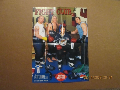 UHL Missouri River Otters Vintage Defunct Circa 2001-2002 Fight Club Poster Cover