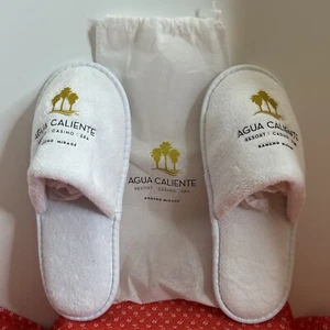 Zapatillas de felpa Agua Caliente Resort Casino Spa Rancho Mirage talla única - Imagen 1 de 4
