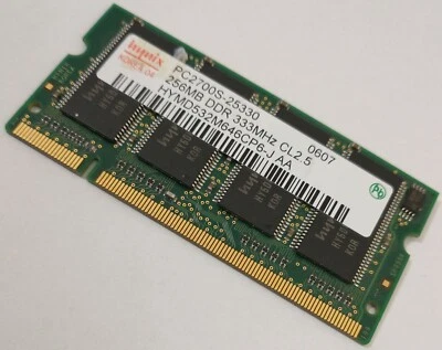 256MB DDR-333 PC2-2700 Laptop PC RAM Memory 200pin SODIMM Hynix HP 336577-001 - Image 1 of 2