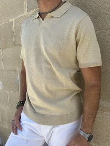 POLO UOMO COTONE T-SHIRT MANICA CORTA MAGLIETTA MAGLIERIA RASATA MADE IN ITALY - Foto 1 di 66