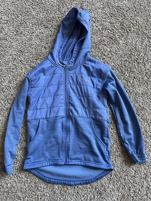 Columbia Niña Talla Mediana (10/12) Polar Forrado Azul Cremallera Completa Sudadera con Capucha Foto 1 de 3