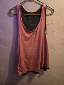 Tangerine Tank Damen Large Double Athletic Top Active grau und pfirsich - Bild 1 von 7