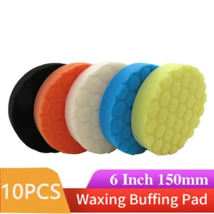 10× 6 Inch Car Buffing Pads Polishing for Drill Sponge Kit Waxing Foam Polisher - Picture 1 of 10