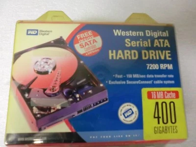 Western Digital 400GB SATA  INT Hard Drive 16MB Cache w/Controller WD -Sealed - Image 1 of 4