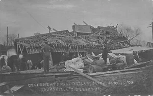 J12/ Fowlerville Michigan RPPC Postcard c1910 Rounsville Cyclone Disaster 177 - Picture 1 of 4