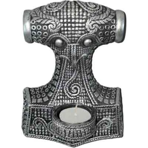 Teelichthalter Thor's Hammer für die Wand, silberfarben Vogler Design - Picture 1 of 1