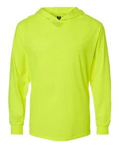 Pack of 6 Hooded Long Sleeves T Shirts 50/50 Cotton Poliesters 6 Oz. - Picture 1 of 10