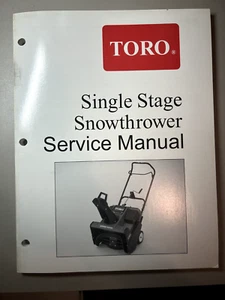 Toro Single Stage Snowthrower Service Manual 1965-2000 - Form No. 492-0700 - Picture 1 of 2